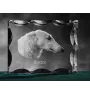 Borzoi, Russian Hunting Sighthound, Russian Wolfhound - crystal with a picture of a dog, glass statuette with a picture, unique frame with a picture from Art-Dog brand