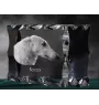 Borzoi, Russian Hunting Sighthound, Russian Wolfhound - crystal with a picture of a dog, glass statuette with a picture, unique frame with a picture from Art-Dog brand