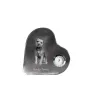 Border Terrier - crystal clock with a dog picture, heart-shaped shelf clock, personalized standing clock by Art-Dog brand