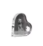 Border Terrier - crystal clock with a dog picture, heart-shaped shelf clock, personalized standing clock by Art-Dog brand