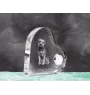 Border Terrier - crystal clock with a dog picture, heart-shaped shelf clock, personalized standing clock by Art-Dog brand