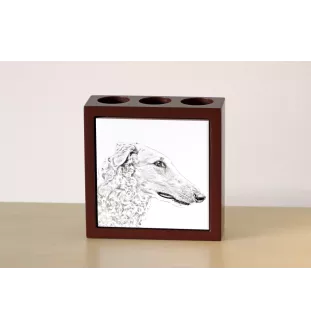 Barzoi, Levrier De Chasse Russe, Lévrier russe - porte-stylo avec chien, organiseur de bureau avec impression, décoration de bureau personnalisée de la marque Art-Dog