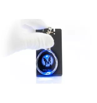 Boston Terrier brelok do kluczy owalny z koniem Art-Dog