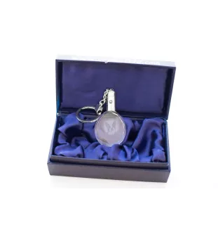 Terrier de Boston, Boston Terrier - pendentif avec une photo de chien, porte-clés en cristal dans une boîte cadeau, un cadeau unique par Art-Dog