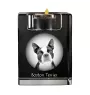 Terrier de Boston, Boston Terrier - Bougeoir avec photo de chien, porte bougie en cristal, cadeau personnalisé par la marque Art-Dog
