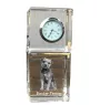 Border Terrier - montre en cristal avec photo, photo de chien dans un cristal, horloge de bureau personnalisée de la marque Art-Dog