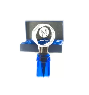 Boston Terrier, American Gentleman - Bottle stopper, crystal wine stopper with photo, personalised gift for bartender by Art-Dog brand