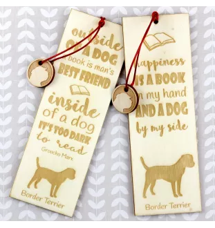 Border Terrier - dog bookmark, personalized bookmark, dog gadget for Art-Dog brand readers