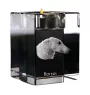 Barzoi, Levrier De Chasse Russe, Lévrier russe - Bougeoir avec photo de chien, porte bougie en cristal, cadeau personnalisé par la marque Art-Dog
