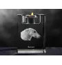 Barsoi, Russischer Jagdwindhund, Barzaia - Kerzenhalter mit Hundefoto, Teelichthalter aus Kristall, personalisiertes Geschenk der Marke Art-Dog