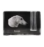 Barsoi, Russischer Jagdwindhund, Barzaia - Stifthalter, Kristallorganizer mit Hundefoto, einzigartige Schreibtischdekoration der Marke Art-Dog