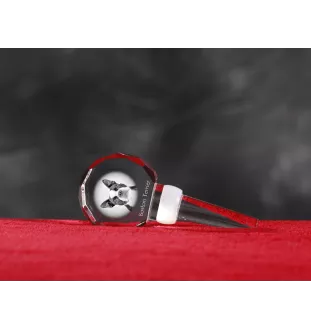 Boston Terrier, American Gentleman - Crystal bottle stopper, unique wine stopper with photo, personalised gift for sommelier by Art-Dog brand