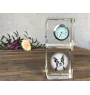 Terrier de Boston, Boston Terrier - montre en cristal avec photo, photo de chien dans un cristal, horloge de bureau personnalisée de la marque Art-Dog