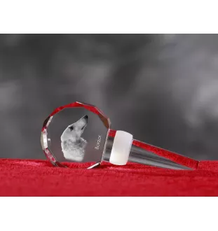 Borzoi, Russian Hunting Sighthound, Russian Wolfhound - Crystal bottle stopper, unique wine stopper with photo, personalised gift for sommelier by Art-Dog brand