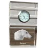 Borzoi, Russian Hunting Sighthound, Russian Wolfhound - glass clock with a photo, photo of a dog in crystal, personalized standing office clock by Art-Dog brand