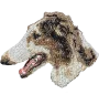 Borzoi, Russian Hunting Sighthound, Russian Wolfhound - dog-shaped patch, embroidered patch, unique decoration for Art-Dog backpack