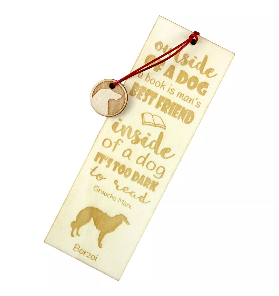 Barzoi, Levrier De Chasse Russe, Lévrier russe - marque-page pour livre avec chien, marque-page personnalisé, cadeau pour les amateurs de livres de la marque Art-Dog