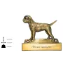 Border Terrier - address plaque with a dog, brass nameplate, personalized door sign with the brand name Art-Dog