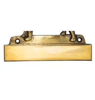 Border Terrier - plaque d'adresse avec chien, plaque de nom en laiton, plaque de porte personnalisée avec le nom de la marque Art-Dog