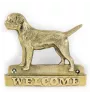 Border Terrier - Türschild mit Hund, messingfarbenes Willkommensschild, einzigartiges Schild mit der Aufschrift Welcome von der Marke Art-Dog