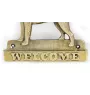Border Terrier - Türschild mit Hund, messingfarbenes Willkommensschild, einzigartiges Schild mit der Aufschrift Welcome von der Marke Art-Dog