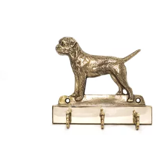 Border Terrier - Schlüsselhalter mit Hund, Messinggriff für Hundezubehör, elegante Dekoration für den Flur der Marke Art-Dog