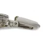 Border Terrier - Brosche mit Clip, Startnummernhalter, versilberte Anstecknadel für Hundeausstellungen der Marke Art-Dog