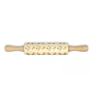 Boston Terrier, American Gentleman - small rolling pin with a dog pattern, a rolling pin for children's dough, decorating ceramic clay by Art-Dog brand