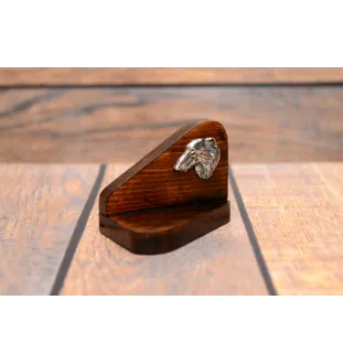 Borzoi, Russian Hunting Sighthound, Russian Wolfhound - wooden candle holder with a dog, tealight holder, a memorial place for a dog by Art-Dog brand