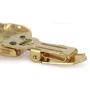 Border Terrier - brooch with a clip, gold-plated holder for a race number, elegant dog show pin from Art-Dog brand