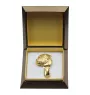 Border Terrier clipring pozłacany w pudełku Art-Dog