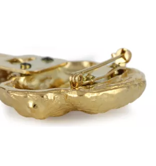 Border Terrier clipring pozłacany w pudełku Art-Dog