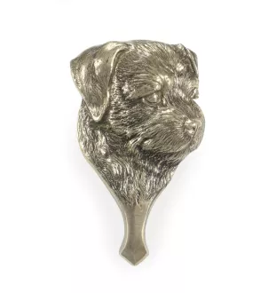 Border Terrier - heurtoir de porte en forme de tête de chien, heurtoir en laiton, décoration rétro de porte de la marque Art-Dog