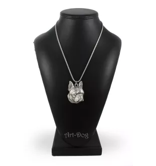 Boston Terrier, American Gentleman - necklace with a dog, dog pendant on a silver chain, unique jewelry from the Art-Dog brand