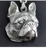 Boston Terrier - Halskette mit Hund, Hundeanhänger an einer silbernen Kette, einzigartiger Schmuck der Marke Art-Dog
