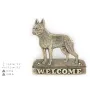 Boston Terrier, American Gentleman - a door sign with a dog, a brass welcome plaque, a unique sign with the inscription Welcome from the Art-Dog brand