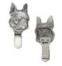 Boston Terrier, American Gentleman - brooch with a clip, holder for a start number, silver-plated dog show pin from the Art-Dog brand