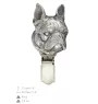 Boston Terrier - Brosche mit Clip, Startnummernhalter, versilberte Anstecknadel für Hundeausstellungen der Marke Art-Dog