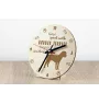 Border Terrier - clock with a dog, wooden clock, wall clock for dog lovers, clock for desk and shelf, Art-Dog
