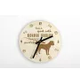 Border Terrier - clock with a dog, wooden clock, wall clock for dog lovers, clock for desk and shelf, Art-Dog