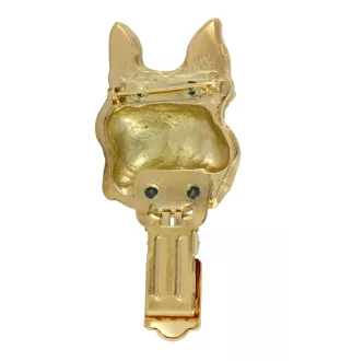 Boston Terrier clipring pozłacany Art-Dog