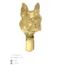 Boston Terrier clipring pozłacany w pudełku Art-Dog