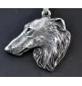Barsoi, Russischer Jagdwindhund, Barzaia - Halskette mit Hund, Hundeanhänger an einer silbernen Kette, einzigartiger Schmuck der Marke Art-Dog