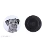 Border Terrier Magnet mit einem Hundepfotenabdruck, außergewöhnlich leicht, starker Magnet, handgefertigtes Produkt der Marke Art-Dog
