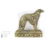 Barzoi, Levrier De Chasse Russe, Lévrier russe - une plaque de porte avec un chien, une plaque de bienvenue en laiton, une enseigne exceptionnelle avec l'inscription Welcome de la marque Art-Dog