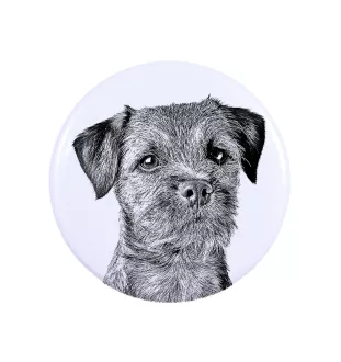 Border Terrier - magnet with a dog's pupil, exceptionally light, strong magnet, handmade product by the Art-Dog brand
