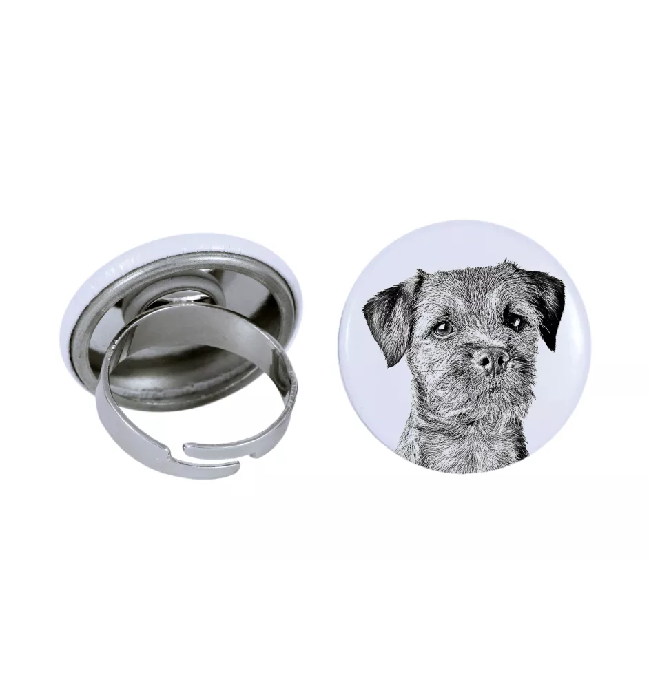 Border Terrier pierścionek z psem mały Art-Dog