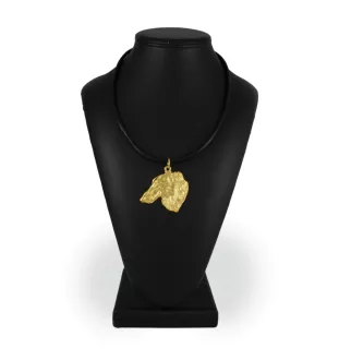 Barzoi, Levrier De Chasse Russe, Lévrier russe - porte-clés et collier avec chien dans une boîte, produit plaqué or de haute qualité, marque Art-Dog