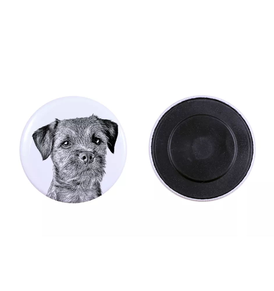Border Terrier - magnet with a dog's pupil, exceptionally light, strong magnet, handmade product by the Art-Dog brand