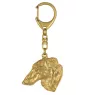 Barzoi, Levrier De Chasse Russe, Lévrier russe - porte-clés et collier avec chien dans une boîte, produit plaqué or de haute qualité, marque Art-Dog